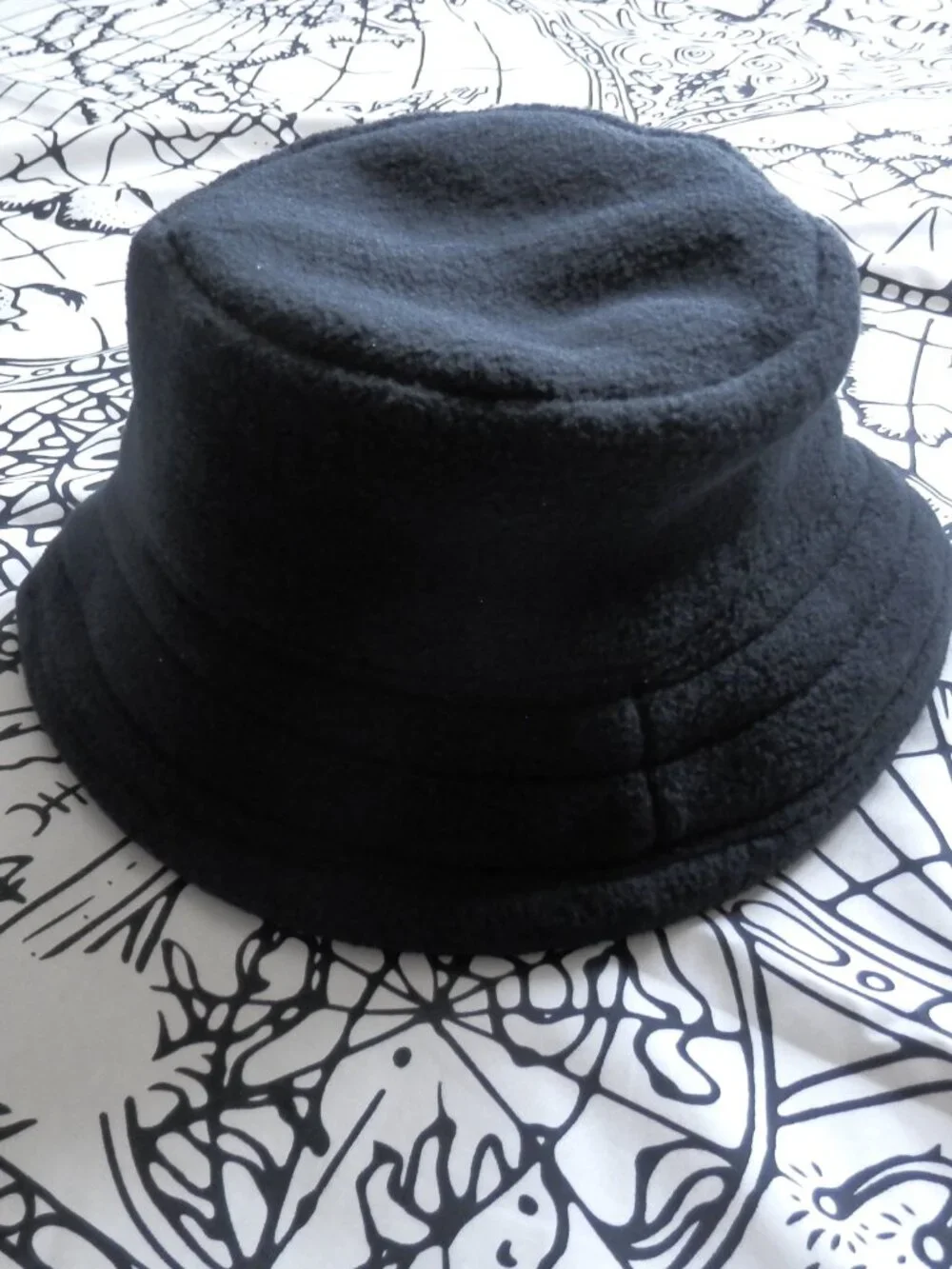New York Hat & Cap Company Vintage Black Fleece Bucket Hat
